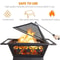 32in Wood Burning Fire Pit HeavyDuty Steel Fire Bowl With Cooking Grill For Outdoor Gatherings 6
