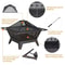 32in Wood Burning Fire Pit HeavyDuty Steel Fire Bowl With Cooking Grill For Outdoor Gatherings 7