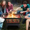 32in Wood Burning Fire Pit HeavyDuty Steel Fire Bowl With Cooking Grill For Outdoor Gatherings 8