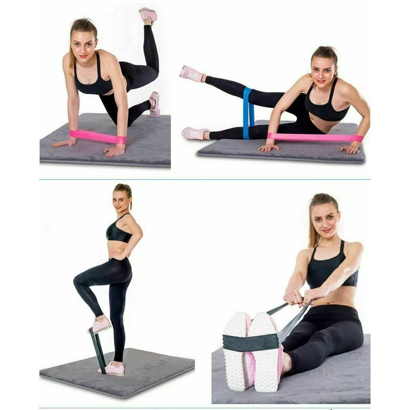 5Pack Resistance Bands Loop Set Workout CrossFit Yoga Booty Band For Home Fitness 4
