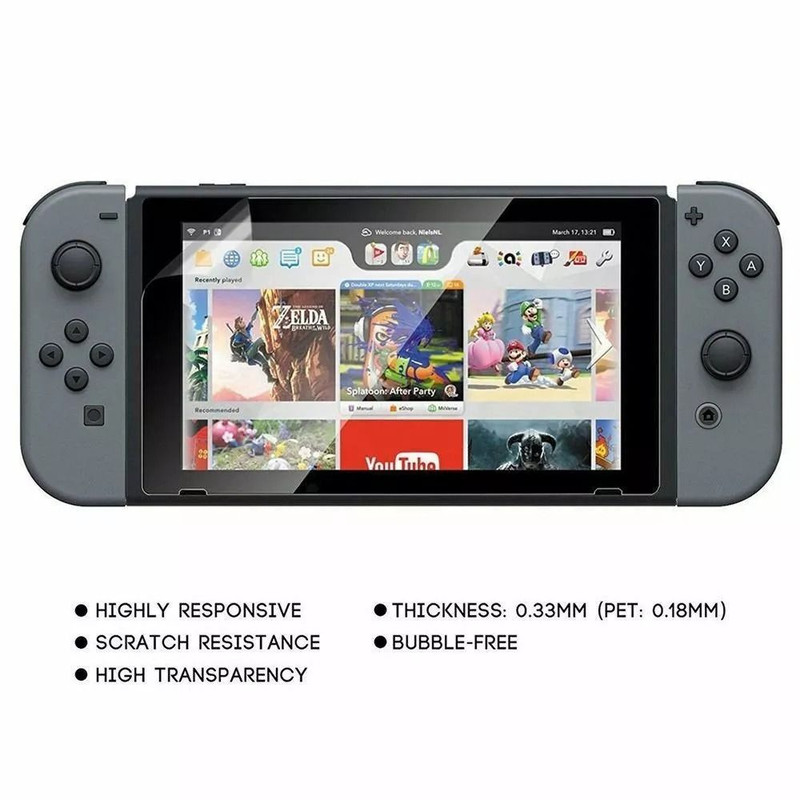 Nintendo Switch Accessories Bundle Case Bag Shell Cover Charging Cable Screen Protector 6