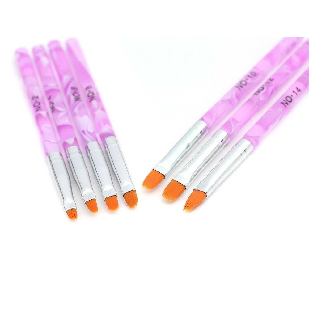 7Pcs Acrylic Nail Art Pen SetUV Builder Gel Painting Brushes For Professional Manicures Nail Tips 0