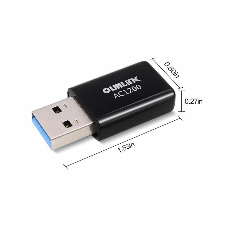 UltraFast 1200Mbps Wireless WiFi Adapter Compact USB LAN Network Dongle For Laptop PC 5