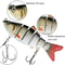 5PCS Lifelike Eyes 6Segment Bionic Bait With Treble Hooks Realistic Crucian Carp Fishing Lure For B 5
