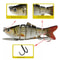 5PCS Lifelike Eyes 6Segment Bionic Bait With Treble Hooks Realistic Crucian Carp Fishing Lure For B 2