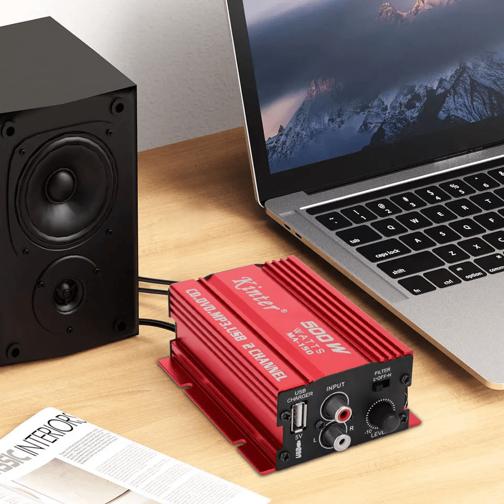 HiFi Car Home Stereo Amplifier Powerful Bass Audio Power Amp For Vehicles Home Use 5