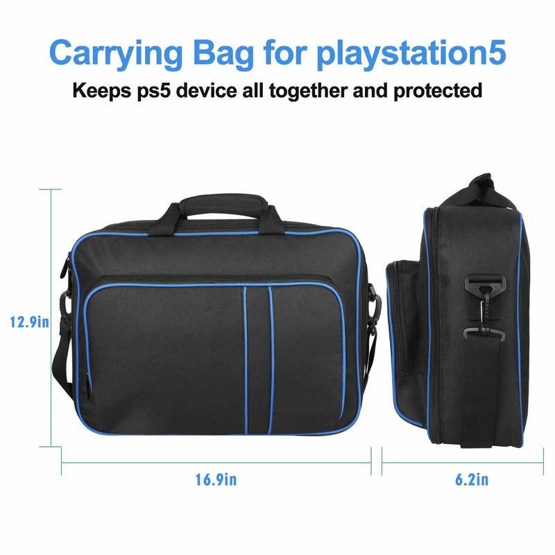 PS5 Travel Carrying Case Portable Storage Bag For PS5 Console Games Accessories Durable Handbag Wit