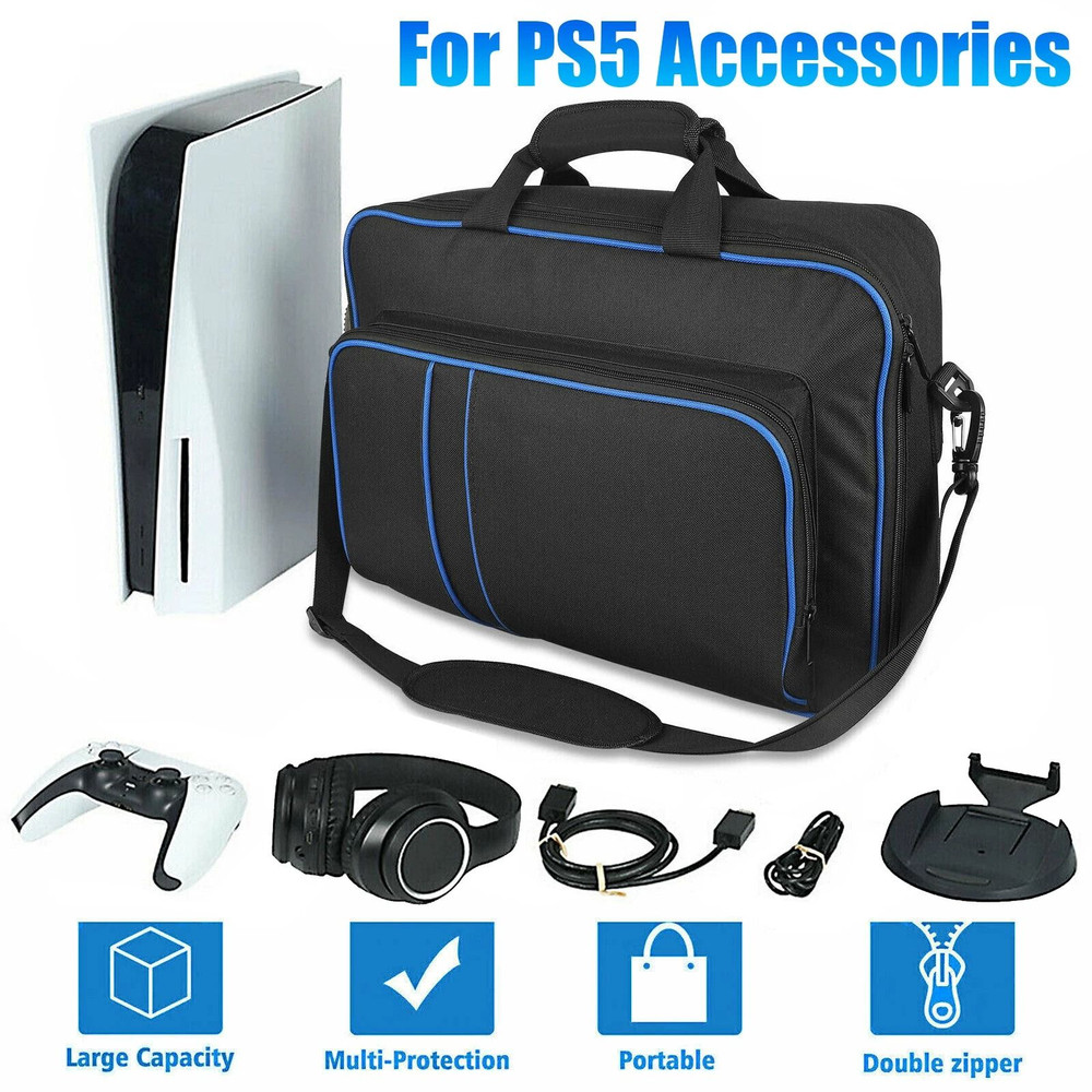 PS5 Travel Carrying Case Portable Storage Bag For PS5 Console Games Accessories Durable Handbag Wit