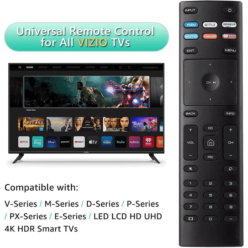 2 Replacement Vizio XRT136 Remote W Quick Access To Vudu Netflix Amazon More 3