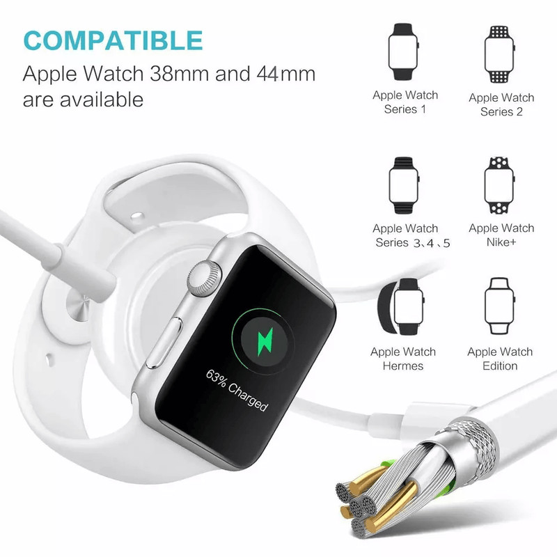 Magnetic USB Charging Cable Charger For Apple Watch All Series Fast Portable IWatch Power Cord 1