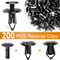 200PCS 8mm Bumper Retainer Clips Auto Car Plastic Push Rivets Fastener For Fender Trim Panel Mud 12