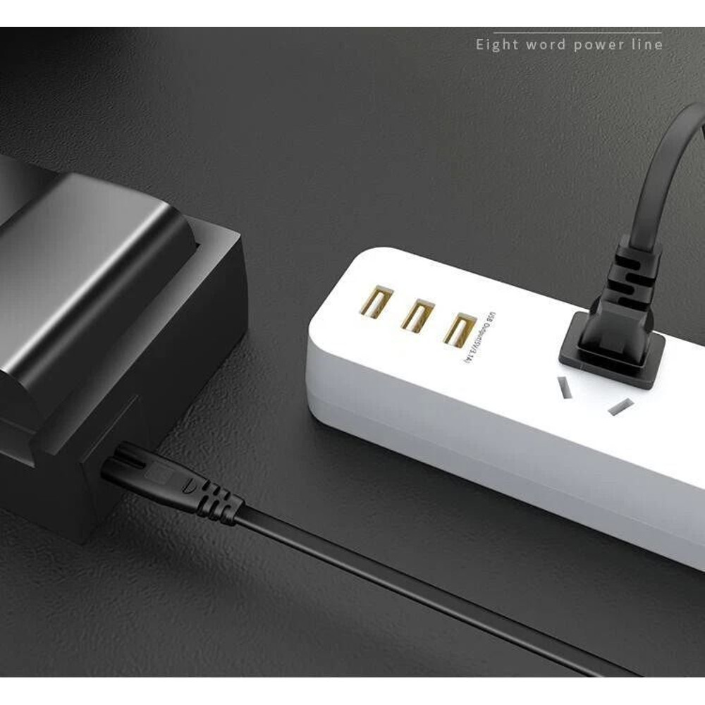 Universal 2 Prong AC Power Cord For PS5 PS4 PS3 PS2 Slim Xbox Series XS PC Laptop Monitor Samsung 4