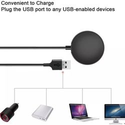 wireless magnetic charger for samsung galaxy watch active 2/1 fast charging dock for sm-r840/r850/r500/r820/r830