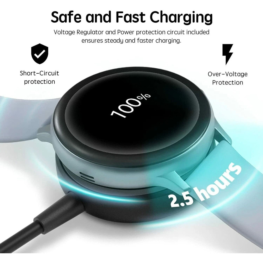 Wireless Magnetic Charger For Samsung Galaxy Watch 43Active 21 Fast Charging Dock For SMR840R850R5