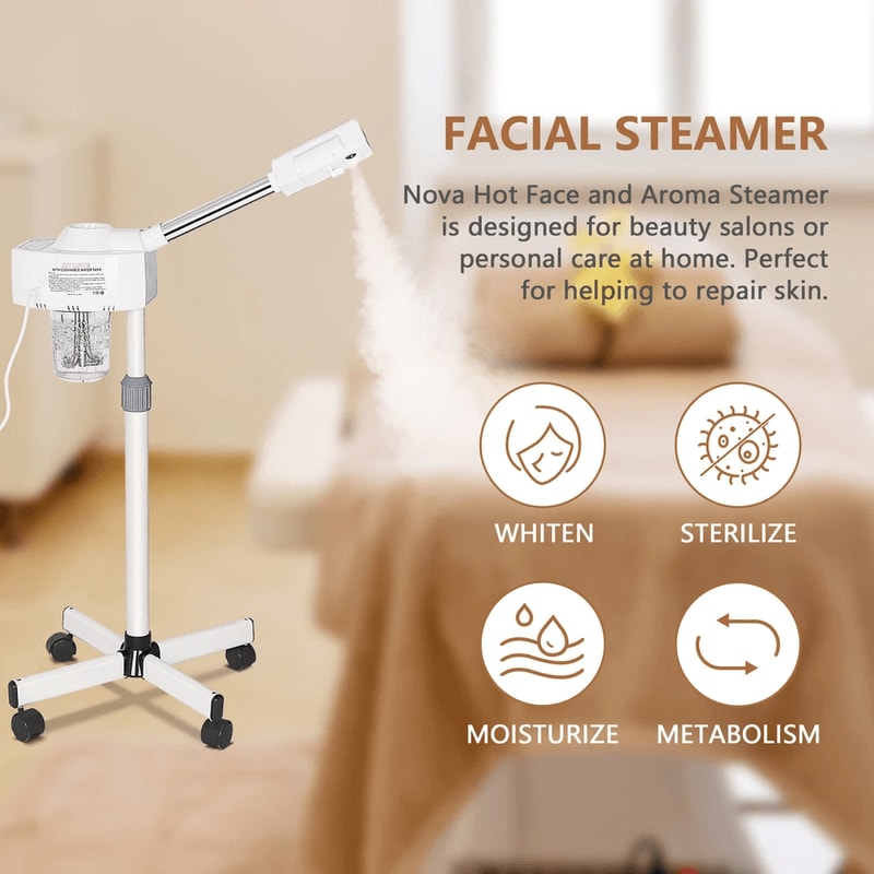 Premium Salon Spa Facial Steamer Ozone Machine Heavy Duty Beauty Equipment With Adjustable Rotary 3