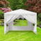 Canopy Party Tent With Sidewall Windows White Festival Garage Shelter 1