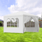 Canopy Party Tent With Sidewall Windows White Festival Garage Shelter 0