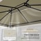 Replacement Gazebo Canopy Top Cover 13x10ft 2Tier Cream White Patio Shade 2