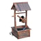 Outdoor Wishing Well Fountain Wooden Decorative Water Feature For Backyard Garden 4