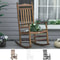 Outsunny Traditional Wooden Rocking Chair Sturdy Porch Rocker For Outdoor Relaxation 3