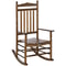 Outsunny Traditional Wooden Rocking Chair Sturdy Porch Rocker For Outdoor Relaxation 2