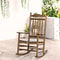 Outsunny Traditional Wooden Rocking Chair Sturdy Porch Rocker For Outdoor Relaxation 12