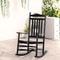 Outsunny Traditional Wooden Rocking Chair Sturdy Porch Rocker For Outdoor Relaxation 11