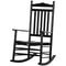 Outsunny Traditional Wooden Rocking Chair Sturdy Porch Rocker For Outdoor Relaxation 8