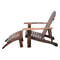 Solid Fir Wood Adirondack Chair Relaxing Patio Deck Lounger Beach Seat Poolside Ottoman Combo 2