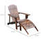 Solid Fir Wood Adirondack Chair Relaxing Patio Deck Lounger Beach Seat Poolside Ottoman Combo 7