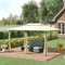 Large Outdoor Relaxing Cabana With Steel Frame Removable Cream White Curtains Perfect For Patio G 0