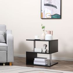 modern side end table with storage, coffee table & shelves for living room & sofa couch