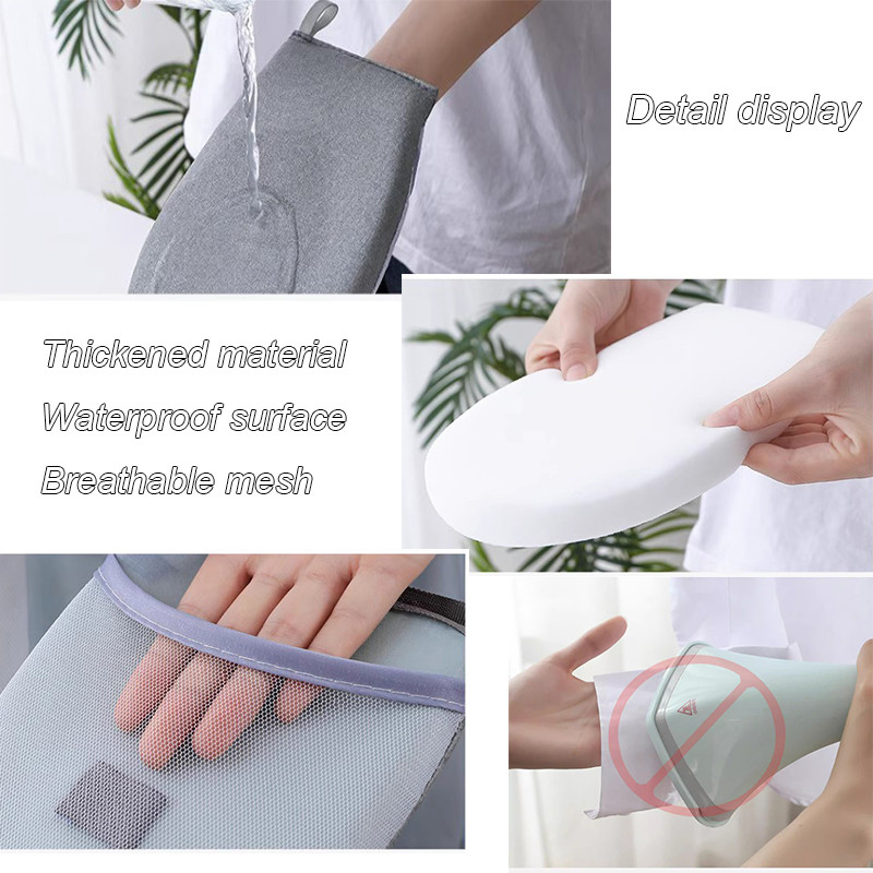 Mini Heat-Resistant Washable Ironing Board Cover Pad with Anti-Scald Glove, Stain-Resistant Ironing Surface for Garment