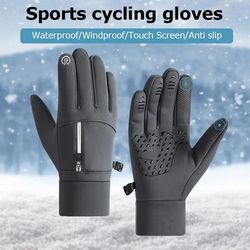 waterproof thermal winter gloves for men & women, warm insulated gloves for running, cycling, ski, work, driving