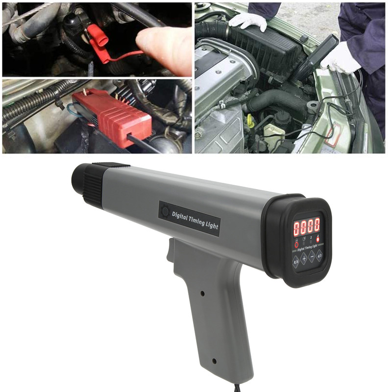 Inductive Digital Engine Timing Light, Ignition Strobe Timing Tool for Car, Motorcycle, Marine Engine Tune-Up