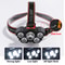 Strong LED Headlamp Flashlight, Rechargeable Built in Battery, 5 LED Light for Camping, Adventure & Fishing