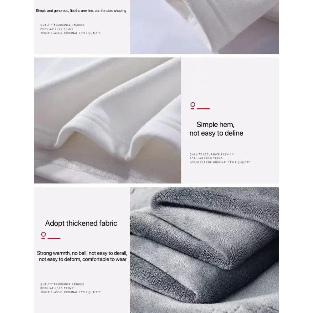 Men Winter Thermal Long Sleeve Velvet Shirt, Thick Warm Undershirt T-Shirt, Cold Weather Fleece Base Layer Top