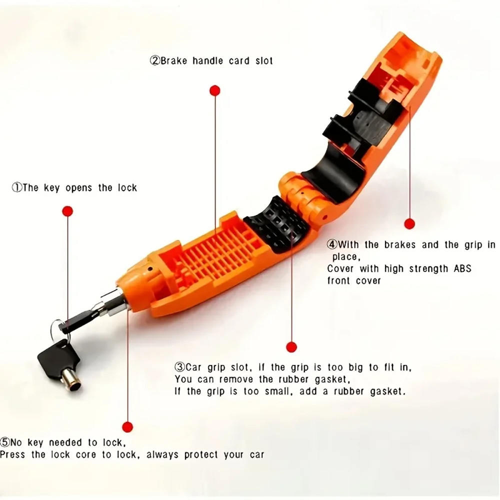 Anti-Theft Lock Set for Mini Electric Vehicle Bike, Handlebar Throttle Lock with Cycling Horn for E-Scooter, Motorcycle