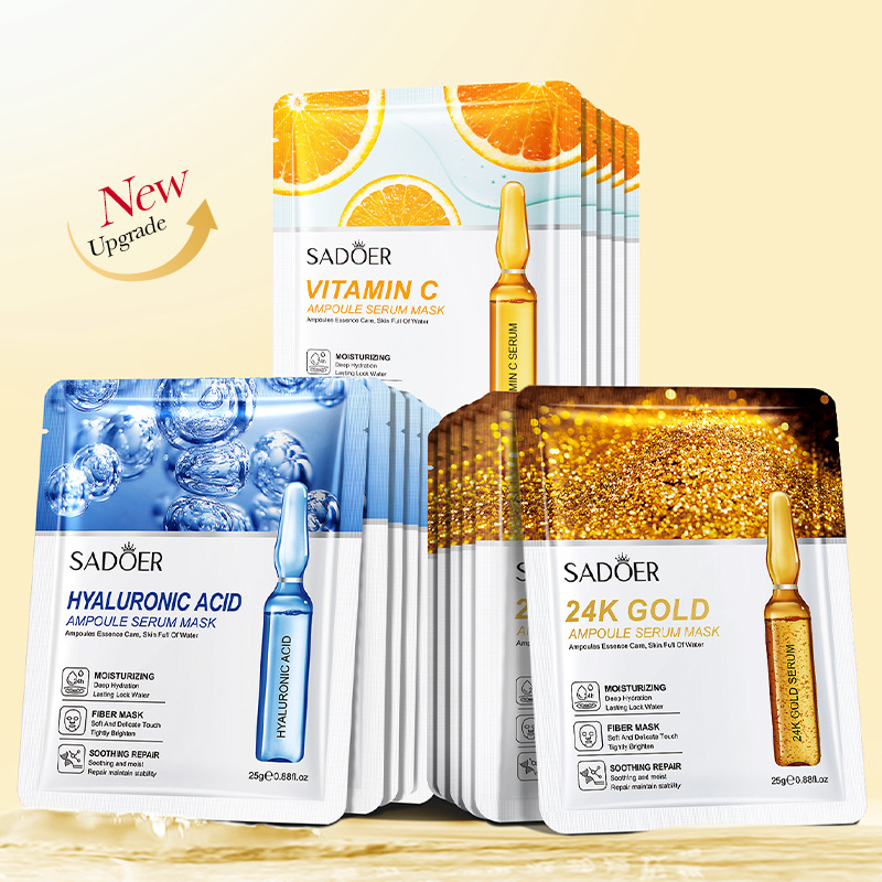 Gold Essence Face Masks Hydrating  Brightening Facial Skincare Sheet Mask For Delicate Skin Rejuven 0