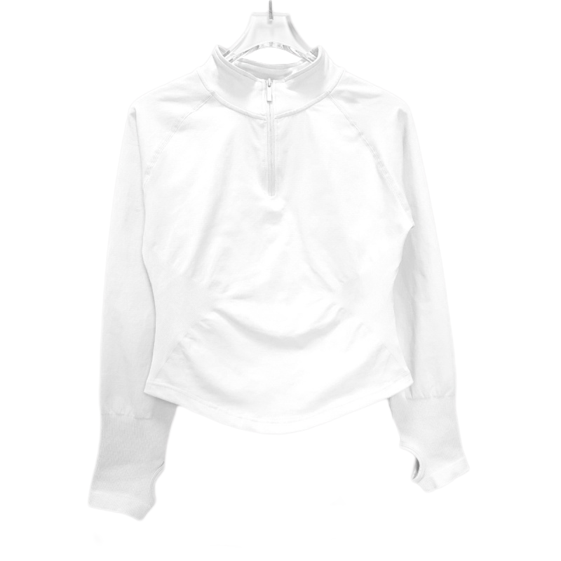 Women Half Zippy Yoga Sports Top Seamless Tight Long Sleeve Fitness Jacket For Workout Running Pila 9