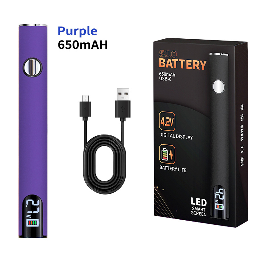 USB 650mAh Battery Pole with LED Screen, Interface Power Supply for Electric Soldering Iron, Type-C Charging Connection
