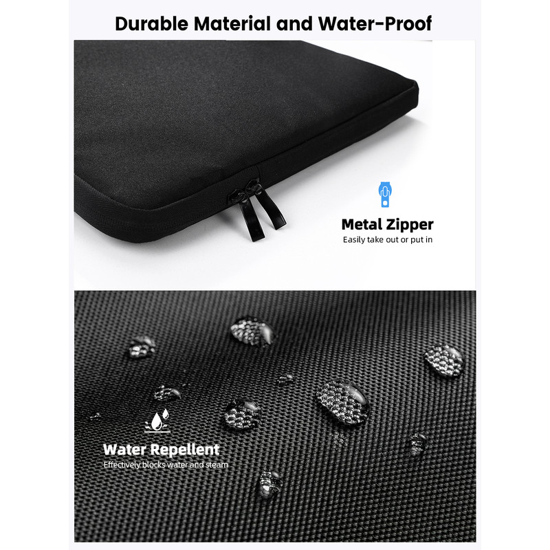Waterproof Laptop Sleeve for UPERFECT Portable Monitor Touchscreen, Travel Case Bag with Large Side Pocket