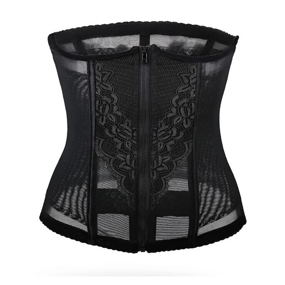 Women Tummy Control Shapewear, Dimmkof 9 Steel Bones Waist Trimmer with Double Buckle, Breathable Workout Girdle