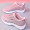 Breathable Running Shoes for Women, Summer Mesh Sneakers with Air Cushion, Lightweight Outdoor Sports Trainers Lace-Up