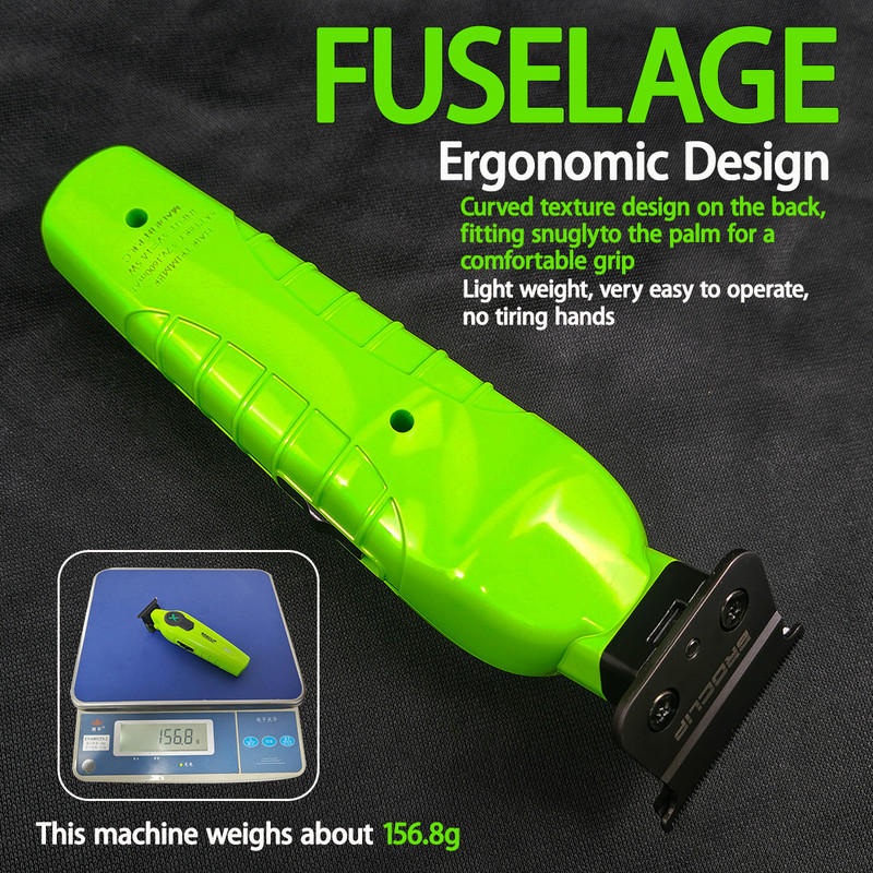 FA1T Green Hair Trimmer Pro Electric Barber Clipper For Fading Carving  Detailing With Charging Doc 3