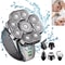 Rechargeable Men Bald Head Shaver with 9 Floating Blades, Beard, Nose & Ear Trimmer, Electric Razor, Facial Grooming kit
