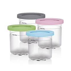 ice cream containers with lids for ninja creami, reusable ice cream pints cup for homemade frozen desserts