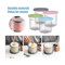 Ice Cream Containers with Lids for Ninja Creami, Reusable Ice Cream Pints Cup for Homemade Frozen Desserts
