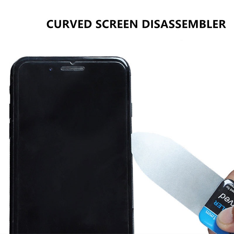 Ultra Thin Curved LCD Screen Spudger, Metal Pry Card for Mobile Phone Disassembly & Repair, Durable Stainless Steel