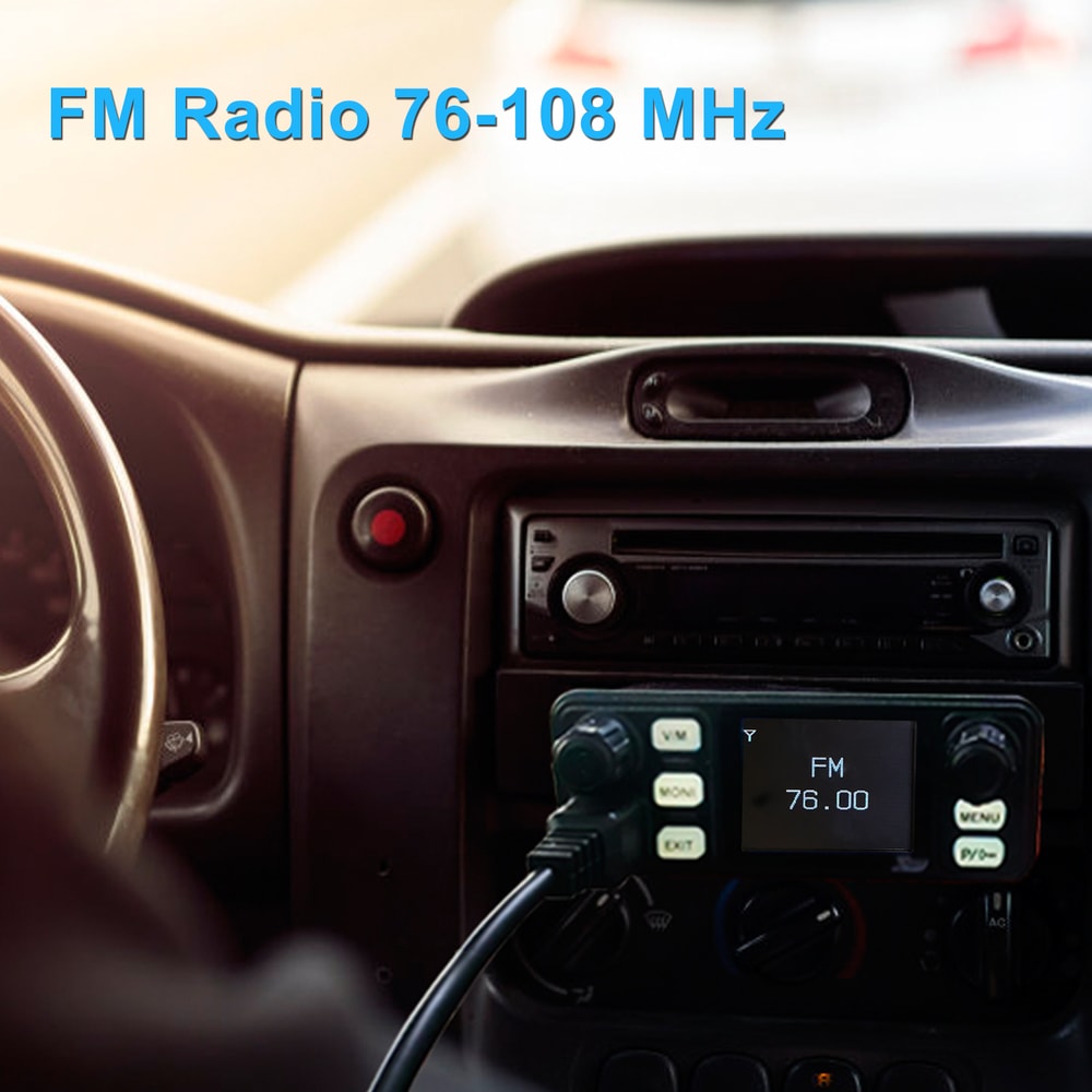 VHF UHF Dual Band Walkie Talkie Mobile Radio, Mini Car Transceiver with Noise Reduction Dual Watch & Vox Scramble